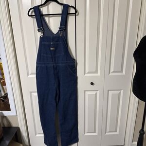Men's Vintage 1980's Osh Kosh B'Gosh Vestback Denim Bib Overalls Sz 36 X 30